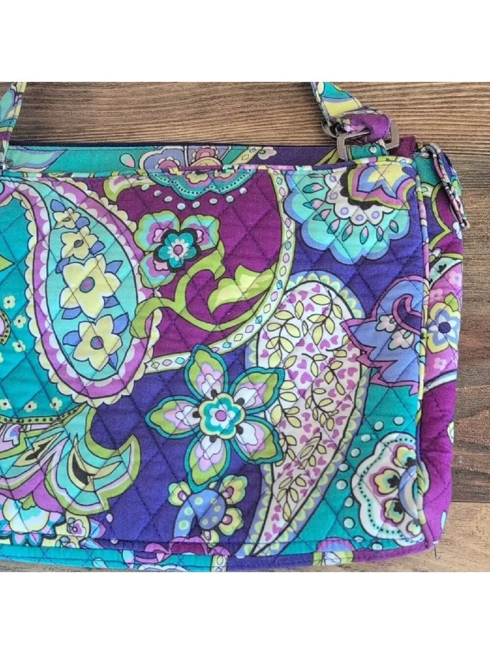 Vibrant Floral Quilted Tablet Crossbody Bag 10